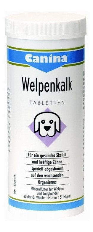 Витамины Canina Welpenkalk 150г для щенков 150 таблеток фото №1