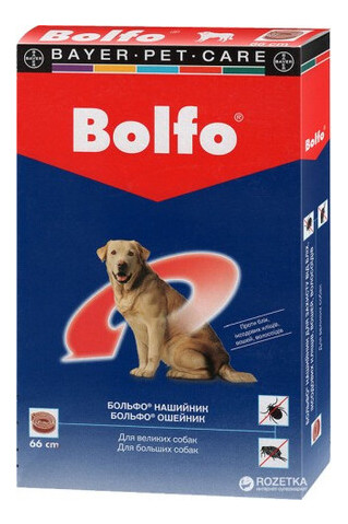 Нашийник Bayer Больфо від бліх та кліщів для котів та собак 66 см (4007221035213) фото №1
