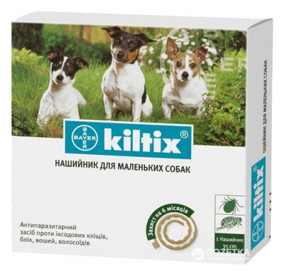Нашийник Bayer Кілтікс від бліх та кліщів для маленьких собак 35 см (4007221035114) фото №1