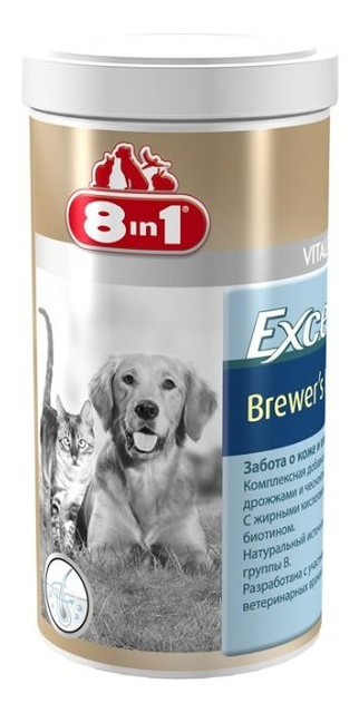 Витамины для кошек и собак 8 in 1 Excel Brewers Yeast 1430 шт. фото №1