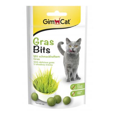 Вітаміни для котів GimCat GrasBits вітамінізовані таблетки з травою 40 г (4002064417271) фото №1