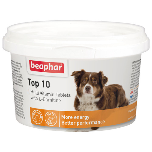 Мультивитамины Beaphar Top 10 для собак 180 таблеток (12542) (8711231125425) фото №1