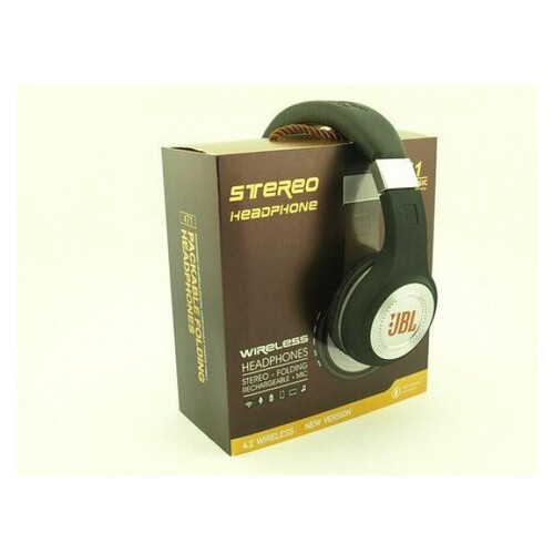 Наушники беспроводные bluetooth microSD FM MP3 471 Black (77703515) фото №3