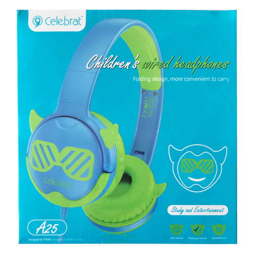 Навушники Celebrat A25 children headset Green фото №1