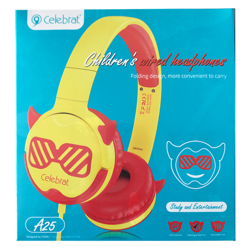 Навушники Celebrat A25 children headset Red фото №1