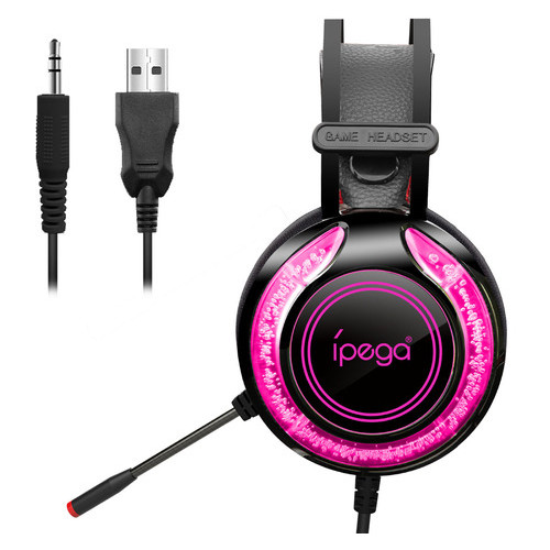 Навушники iPega PG-R015 Gaming RGB Led Black-Red (12801) фото №1
