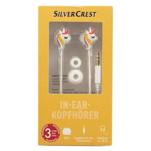 Навушники вакуумні Silver Crest SKM 10 D1 Единорожек 120см Белый фото №1