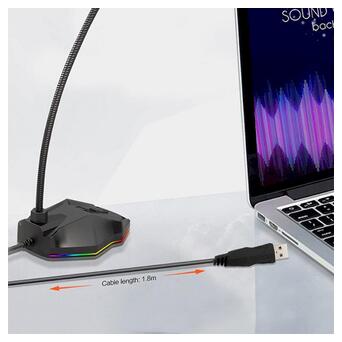 Ігровий стрім мікрофон Redragon Stix GM99 USB, кабель 1.8 м (77270) фото №4