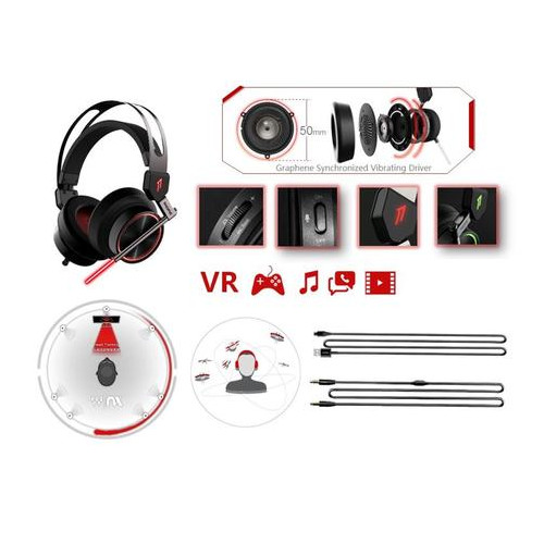 1MORE Spearhead VRX Gaming Headphones Black (H1006) (WY36dnd-221669) фото №5