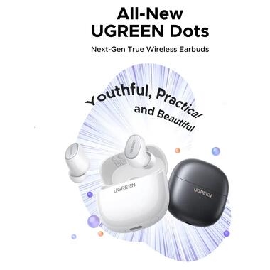 Беспроводные наушники TWS UGREEN WS220 Dots White (UGR-75627) фото №3