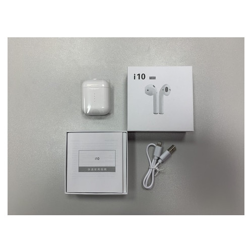 Беспроводные Bluetooth наушники с зарядным кейсом HBQ I10 TWS lightning Stereo белые (394856) (TW18394856) фото №7