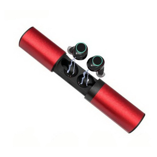 Беспроводные Bluetooth наушники HBQ S2 чехол-Power bank красные (1031) (TW181031) фото №5