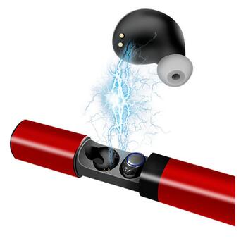 Беспроводные Bluetooth наушники HBQ S2 чехол-Power bank красные (1031) (TW181031) фото №1