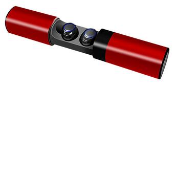 Беспроводные Bluetooth наушники HBQ S2 чехол-Power bank красные (1031) (TW181031) фото №4