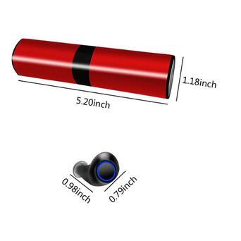 Беспроводные Bluetooth наушники HBQ S2 чехол-Power bank красные (1031) (TW181031) фото №6