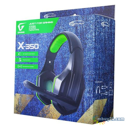 Навушники Gemix X-350 Black/Green фото №5