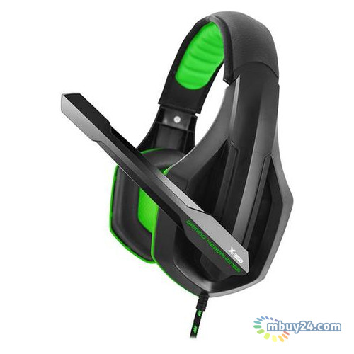 Навушники Gemix X-350 Black/Green фото №1