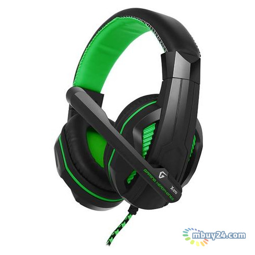 Навушники Gemix X-370 Black/Green фото №1