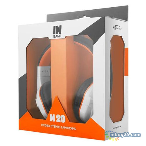 Навушники Gemix N20 White/Black/Orange (4300108) фото №5