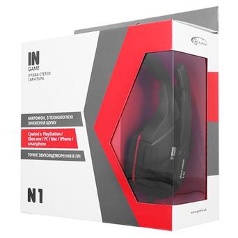 Навушники Gemix N1 Gaming Black-Red фото №6