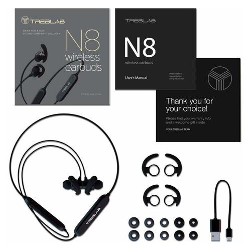 Беспроводные Bluetooth наушники Treblab N8 Black фото №3