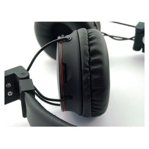 Навушники з мікрофоном и MP3 плеером NIA-X2 радио блютуз Black (55500273) фото №4