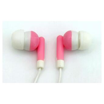 Навушники для мобільного телефону/планшета, без мікрофона Econom, DC3.5, Pink, Polybag фото №2