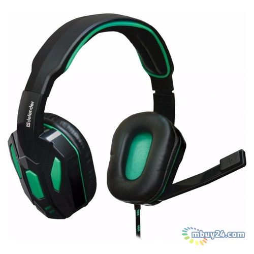 Навушники ігрові Defender Warhead G-275 2.5m Green/Black фото №2