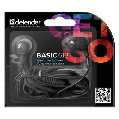 Навушники Defender Basic 618 Black (63618) фото №1