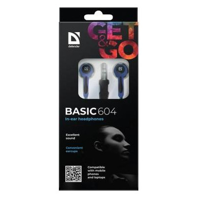 Навушники Defender Basic 604 Black-Blue (63608) фото №3