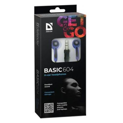 Навушники Defender Basic 604 Black-Blue (63608) фото №2