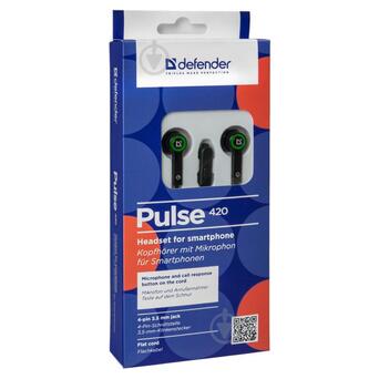 Навушники Defender Pulse 420 Green (63422) фото №5