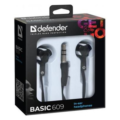 Навушники Defender Basic 609 Black-White (63609) фото №2
