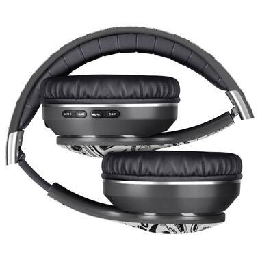 Навушники з мікрофоном Defender FreeMotion B595 Bluetooth чорно-білий принт (63596) фото №4