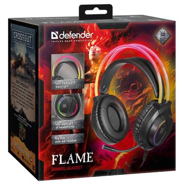 Ігрова гарнітура Defender Flame RGB, провід 2 м, чорна (64555) фото №6