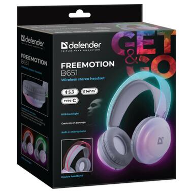 Наушники Defender FreeMotion B651 Bluetooth RGB White (63651) фото №7