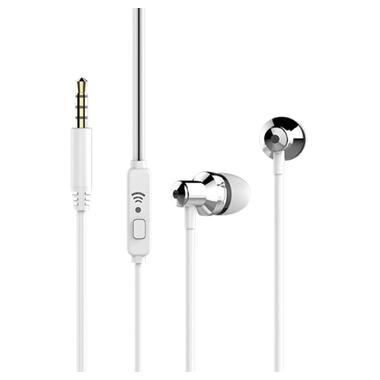 Наушники проводные WK Wired Earphone Wi90 |1.2M| белые фото №1