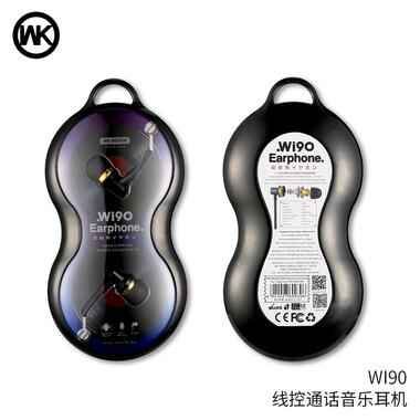 Наушники проводные WK Wired Earphone Wi90 |1.2M| черные фото №2