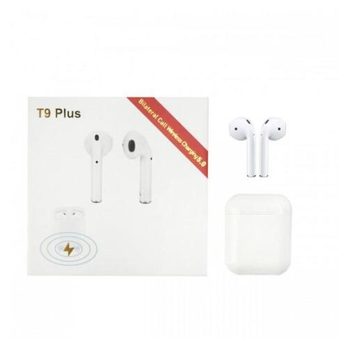 Навушники Bluetooth TTech T9 Plus TWS White (BS-000062261) фото №1