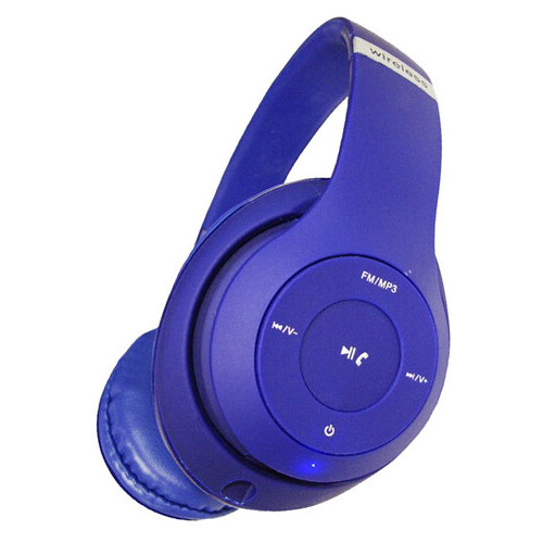 Бездротові навушники накладные MDR TM 028/056BT micro SD AUX MP3 FM-радио синие (ZE35iz12502) фото №1
