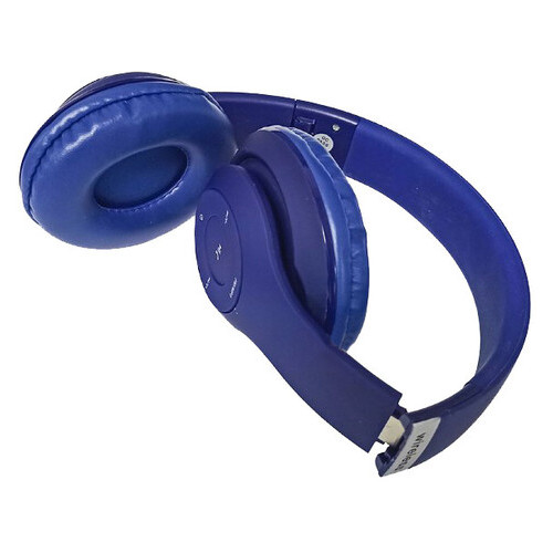 Бездротові навушники накладные MDR TM 028/056BT micro SD AUX MP3 FM-радио синие (ZE35iz12502) фото №2
