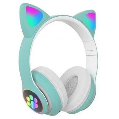 Навушники Bluetooth MDR CAT ear VZV-23M 7805 з підсвічуванням, м'ятні фото №1