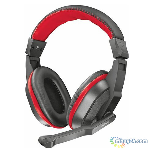 Наушники Trust Ziva Gaming Headset Black-Red (21953) фото №1