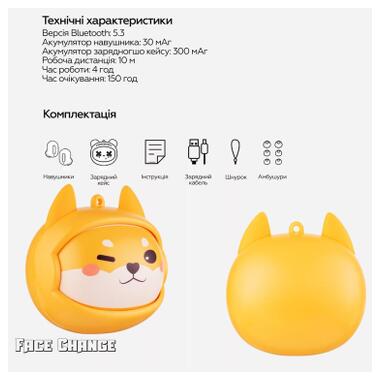Наушники XoKo G05-face changing TWS Yellow (G05-YEL) фото №7