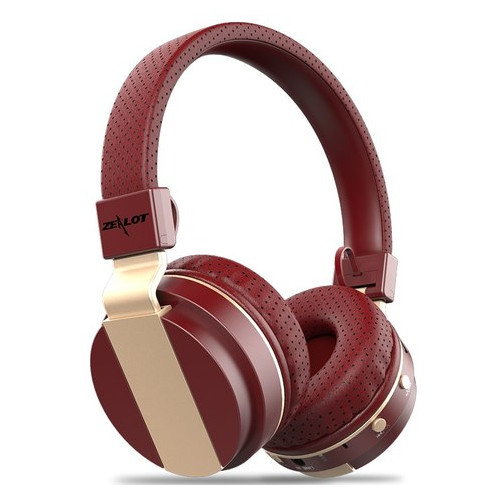 Bluetooth навушники Zealot B17 HiFi BT/MP3/FM Red фото №3