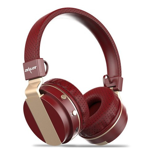 Bluetooth навушники Zealot B17 HiFi BT/MP3/FM Red фото №1