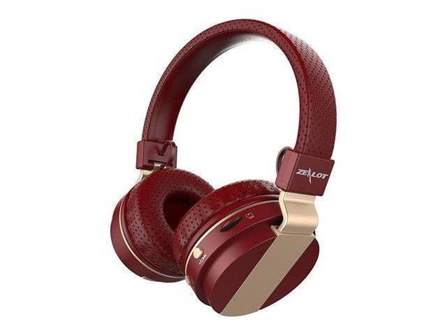 Bluetooth навушники Zealot B17 HiFi BT/MP3/FM Red фото №2