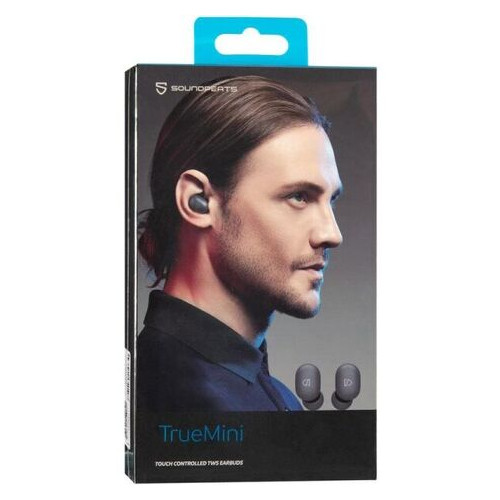 Навушники беспроводные вакуумные SoundPeats True Mini Bluetooth с микрофоном серые Grey фото №2