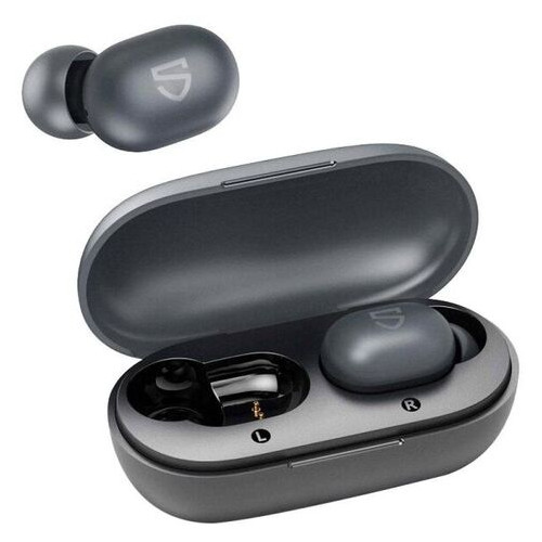 Навушники беспроводные вакуумные SoundPeats True Mini Bluetooth с микрофоном серые Grey фото №3