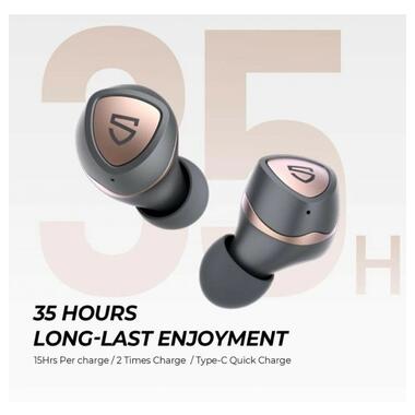 Бездротові Bluetooth навушники Soundpeats Sonic (Сірий) фото №2